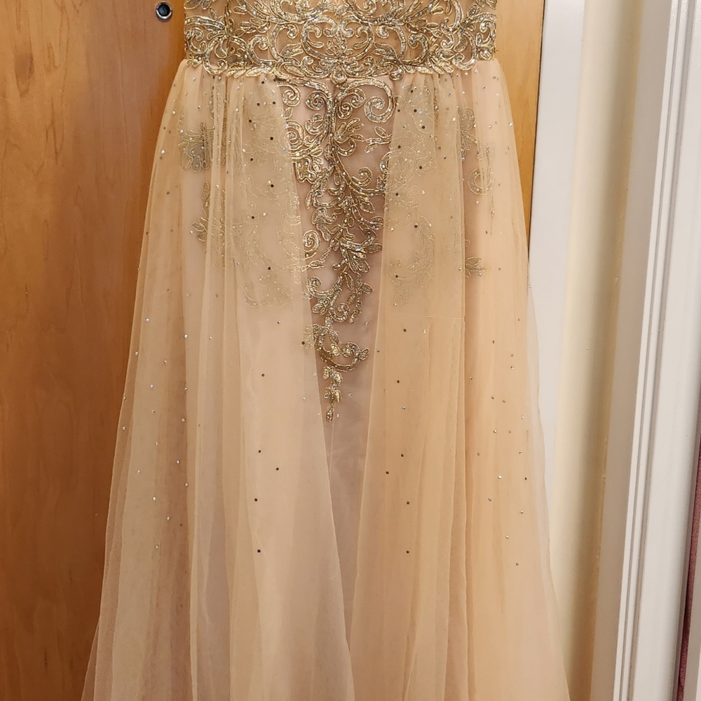 Melanie Lyne Embroidered Special Occasion Dress Size 6 - Picture 4 of 9